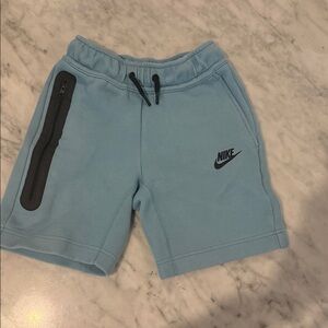 Nike Kids Light Blue Shorts with Black Accents